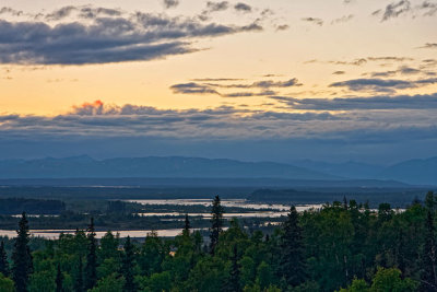 View of the Talkeetna River, from the Talkeetna Alaskan Lodge