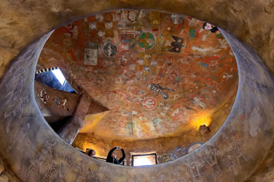Inside the watchtower at Desert View