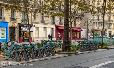 Bicycles for rent, Paris