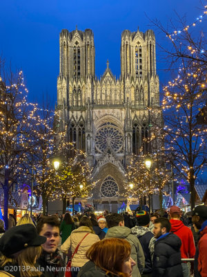 Reims cathedral and Xmas market