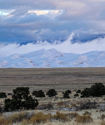 Great Sand Dunes after the snow