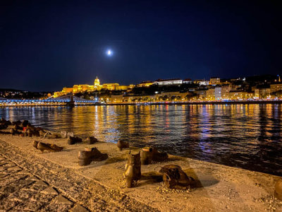 Shoe memorial on banks of Danube River