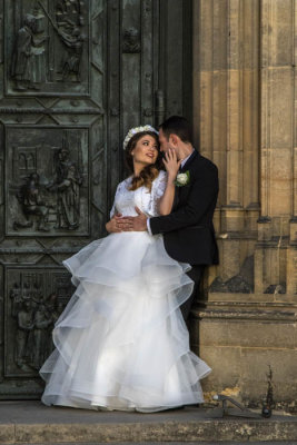 Bride and Groom at St. Vidas Cathedral