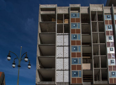Old Soviet style building under renovation