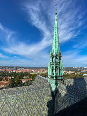 View from tower of St. Vitus Cathedral