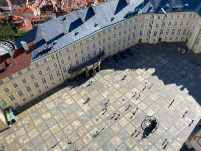 View from tower of St. Vitus Cathedral
