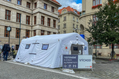 Covid testing site at City Hall