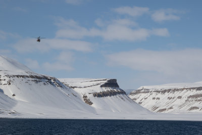 helicopter on practice mission