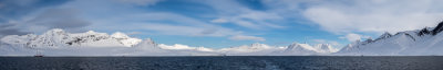 Pano of fjord landscape
