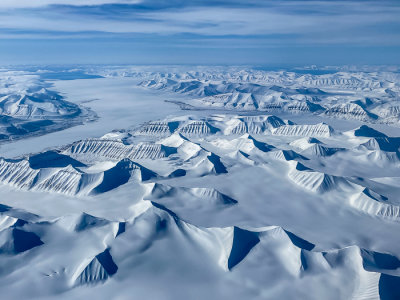 Svalbard from the plane