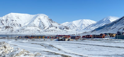 Longyearbyen from outside of town