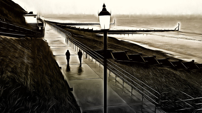 Sheringham in the Rain (with effects)