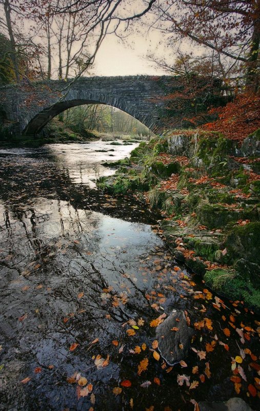 Bridge over the river Brathay, Lake District National Park, Cumb