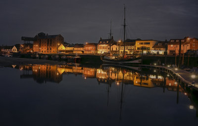 a wells harbour at night.jpg