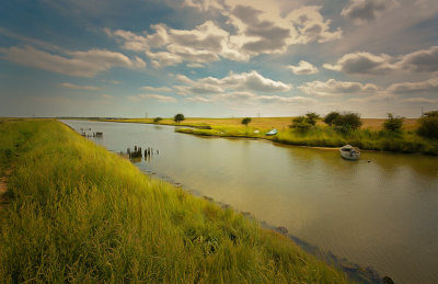 The levels inland from Southwold, UK