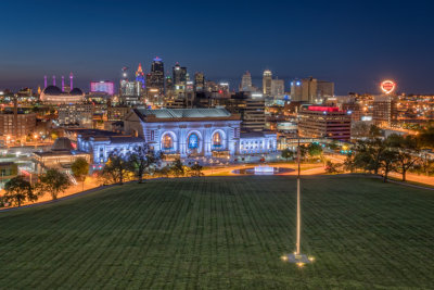 Union Station and Kansas City Skyline from the Liberty Memorial
