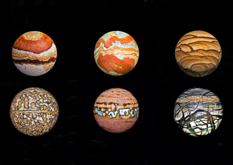 6 Planets-  (mineral spheres)