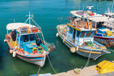 Fishing boat in the harbor, Heraklion, Crete