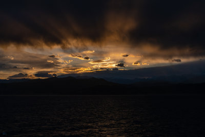 Sunset near Genoa, Italy