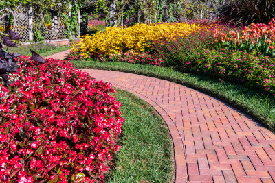 Walled flower garden