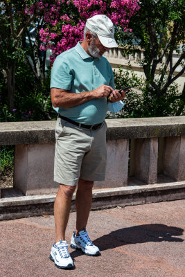 Ron checking his maps
