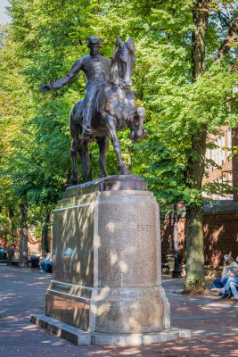 Paul Revere monument near Old North Church