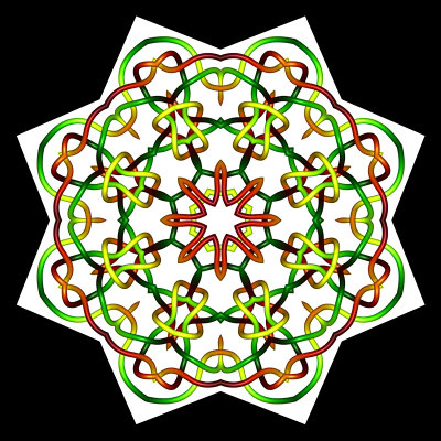 Kaleidoscope created with a picture of mathematical-physical graphical diagram