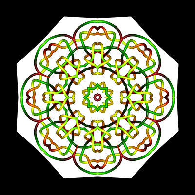Kaleidoscope created with a picture of mathematical-physical graphical diagram