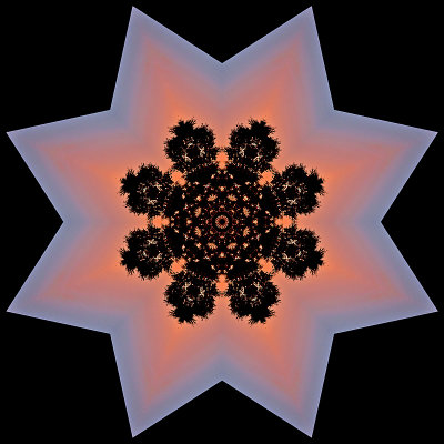 Kaleidoscope created with a sunset picture