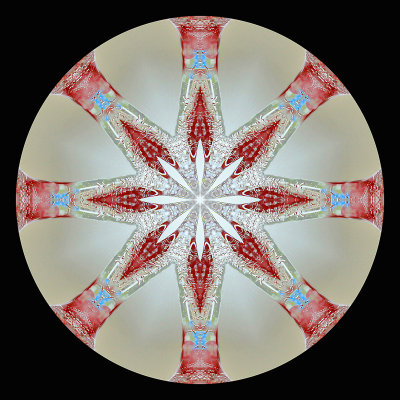 Kaleidoscope created with a picture of an icicle