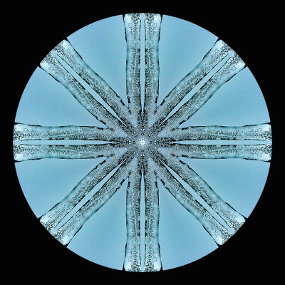 Kaleidoscope created with a picture of an icicle