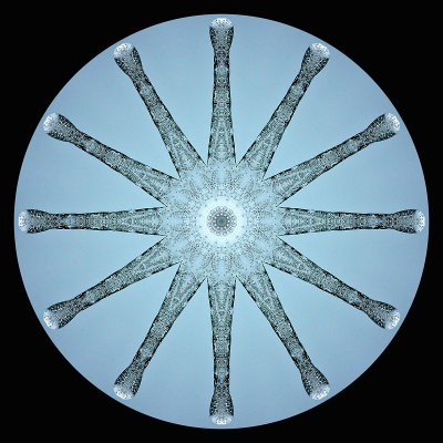 Kaleidoscope created with a picture of an icicle