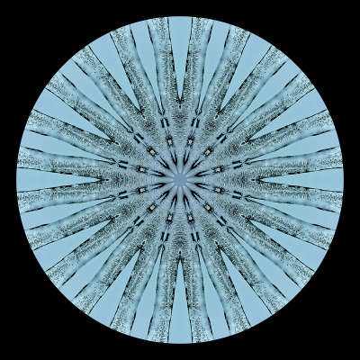 Kaleidoscope created with a picture of an icicle