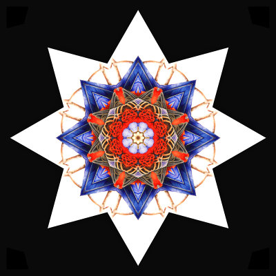 Kaleidoscope created with an art card I got for New Year