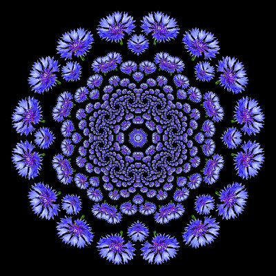 Evolved kaleidoscope created with spiral arrangement
