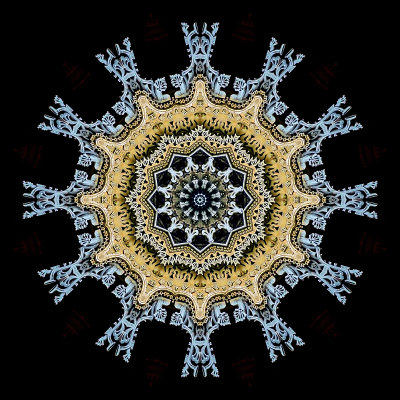 Kaleidoscopic picture created with old architecture details