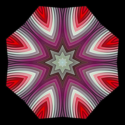 Kaleidoscope created with a background set to display watches in a shop window