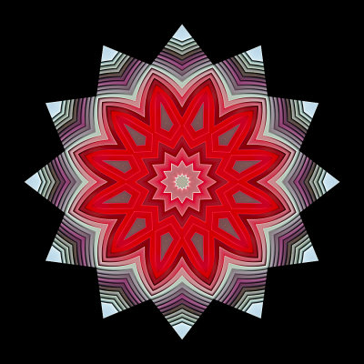 Kaleidoscope created with a background set to display watches in a shop window