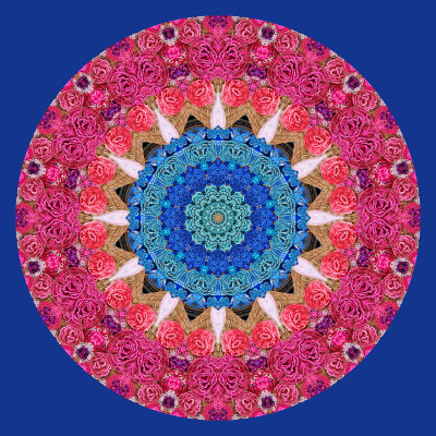 Kaleidoscope created with textile handicraft