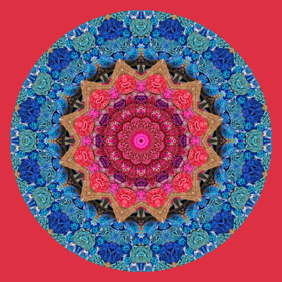 Kaleidoscope created with textile handicraft