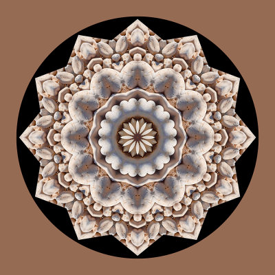 Kaleidoscope created with rocks