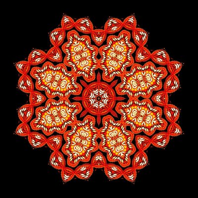 Evolved kaleidoscope created with a lantern seen at the Christmas market in Zurich