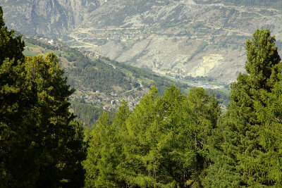 Looking down to the valley