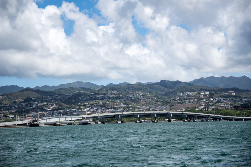 View of the bridge to Pearl Habor