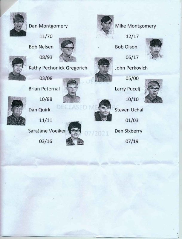 ......our deceased classmates