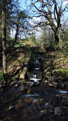 Fatherford man made waterfall steps