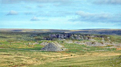 Foggintor ruins seen from about 2 miles away at Staple Tor