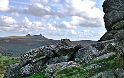 Haytor  across the valley from Hound Tor