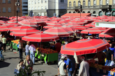 Red Market Umbrellas