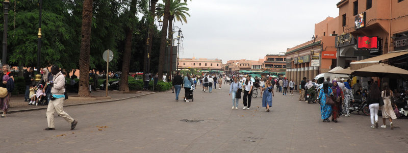 Leaving the Jamma el-Fna square